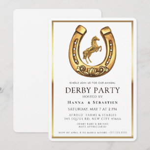 Moderne Pferderennen Derby-Party Reitsport  Einladung