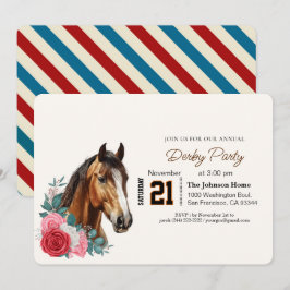 Moderne Pferderennen Derby-Party Reitsport  Einladung