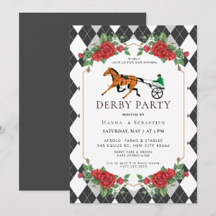 Moderne Pferderennen Derby-Party Reitsport Einladung