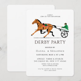 Moderne Pferderennen Derby-Party Reitsport  Einladung