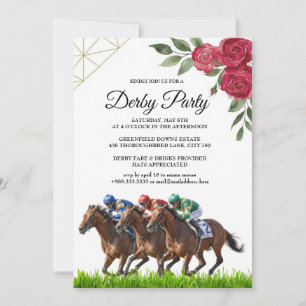 Moderne Pferderennen-Party-Einladung zum Derby 202 Einladung