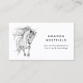 Moderne Pferdeskizze Reittier Reittier Visitenkarte (Vorderseite)