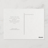 Moderne Pfirsichblüte Botanische Hochzeit Vielen D Postkarte (Rückseite)