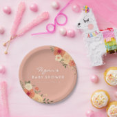 Moderne Pfirsichblütendusche Teller (Party)