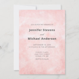 Moderne Pfirsichfarben Saubere Minimalistische Hoc Einladung