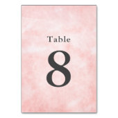 Moderne Pfirsichfarben Saubere Minimalistische Hoc Tischnummer (Rückseite)