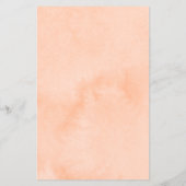 Moderne pfirsichfarbene Aquarell & Haare Flyer (Hinten)