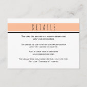 Moderne pfirsichfarbene Details Begleitkarte (Vorderseite)