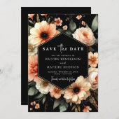 Moderne Pfirsichhochzeit Save The Date (Vorne/Hinten)