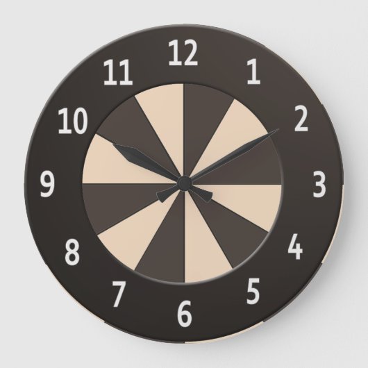 Moderne Pfirsichläufe zeigen jeden Farbkreis mit s Große Wanduhr (Vorderseite)