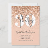 Moderne Pfirsichtypografie 30 Geburtstag (Vorderseite)