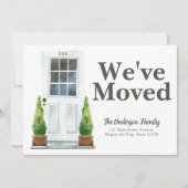 Moderne Pflanze an der weißen Front bewegen sich Ankündigung (Vorderseite)