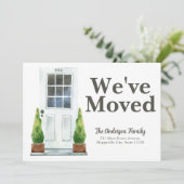 Moderne Pflanze an der weißen Front bewegen sich Ankündigung (Stehend Vorderseite)