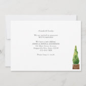 Moderne Pflanze an der weißen Front bewegen sich Ankündigung (Rückseite)