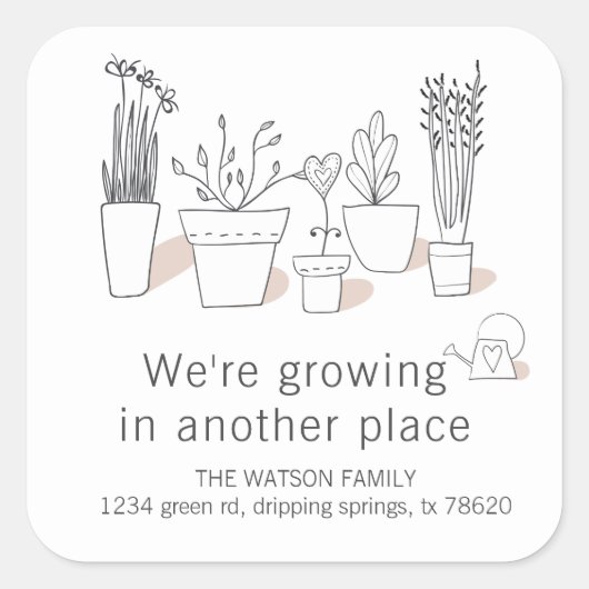 Moderne Pflanze | Aufkleber für bewegliche Ankündi (Vorderseite)