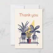 Moderne Pflanze Botanische Dankeschön Karte (Vorderseite)