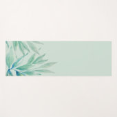 Moderne Pflanze des blauen Ozeans Wasserfarbe Yogamatte (Vorderseite (Horizontal))