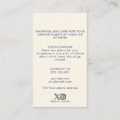 Moderne Pflanze im Innenhof Visitenkarte (Rückseite)