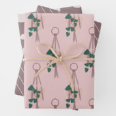 Moderne Pflanze Macrame Holdot Muster Geschenkpapier Set (Beispiel)