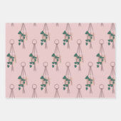 Moderne Pflanze Macrame Holdot Muster Geschenkpapier Set (Vorderseite)