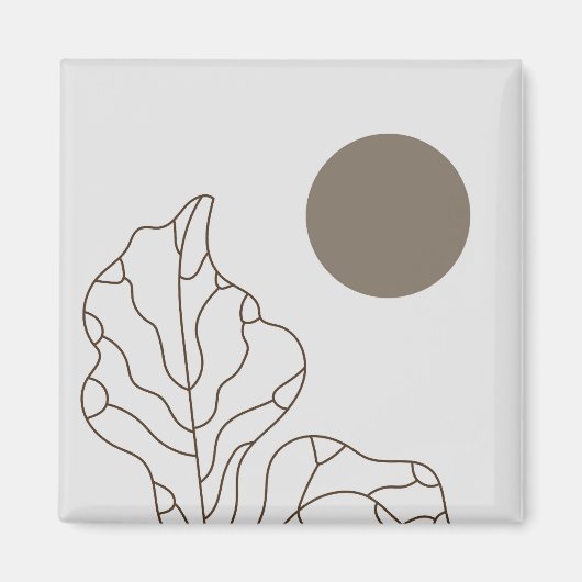 Moderne Pflanze Magnet (Vorne)