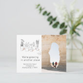 Moderne Pflanze | Verschieben der Ankündigung Post Postkarte (Stehend Vorderseite)