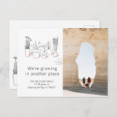 Moderne Pflanze | Verschieben der Ankündigung Post Postkarte (Vorne/Hinten)