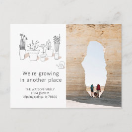 Moderne Pflanze | Verschieben der Ankündigung Post Postkarte