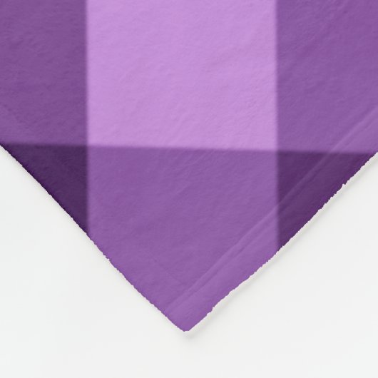 Moderne Pflaume Lila Karierte große Fleecedecke (Ecke)