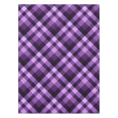 Moderne Pflaume Lila Kariertes Muster Kleine Table Tischdecke (Vorderseite)