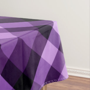 Moderne Pflaume Lila Kariertes Muster Kleine Table Tischdecke