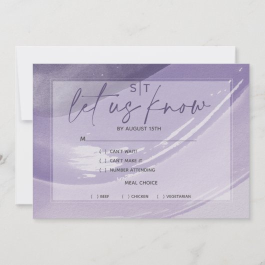 Moderne Pflaumenwahl UAWG Wasserfarben Schlaganfäl Einladung (Vorderseite)