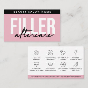 Moderne Pflegeanleitung für Pink Glam Filler Visitenkarte