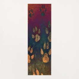 Moderne Pfotenmuster für Pfoten. Yogamatte