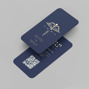 Moderne Pharmazie Medizinische Agentur Dunkelblau Visitenkarte