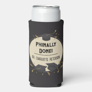 Moderne PhD-Doktor-Graduationsparty  Selters Dosenkühler