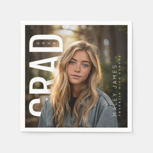 Moderne PhotoPop-Abschlussklasse Serviette