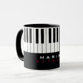 Moderne Piano-Tasse mit Namen Tasse (Vorderseite Links)