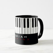 Moderne Piano-Tasse mit Namen Tasse (VorderseiteRechts)