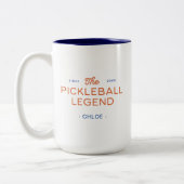 Moderne Pickleball Legend personalisierte Mug Zweifarbige Tasse (Links)