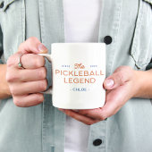Moderne Pickleball Legend personalisierte Mug Zweifarbige Tasse