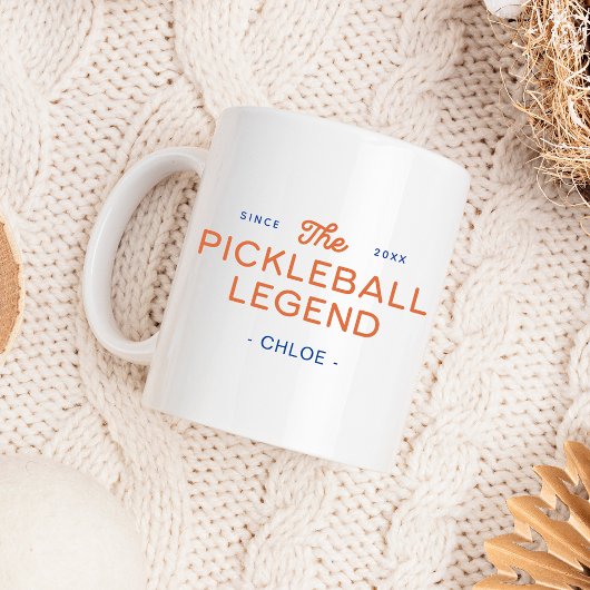 Moderne Pickleball Legend personalisierte Mug Zweifarbige Tasse
