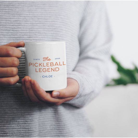 Moderne Pickleball Legend personalisierte Mug Zweifarbige Tasse