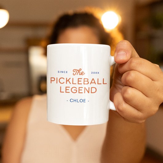 Moderne Pickleball Legend personalisierte Mug Zweifarbige Tasse