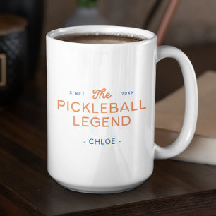 Moderne Pickleball-Legende Personalisierter Becher Zweifarbige Tasse