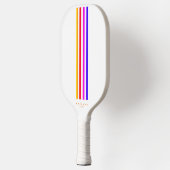 Moderne Pickleball Player Regenbogenstreifen Schläger (Links)