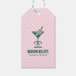 Moderne Pickleball- & Prosecco-Junggesellinnen-Abs Geschenkanhänger