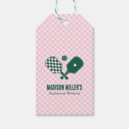 Moderne Pickleball- & Prosecco-Junggesellinnen-Abs Geschenkanhänger