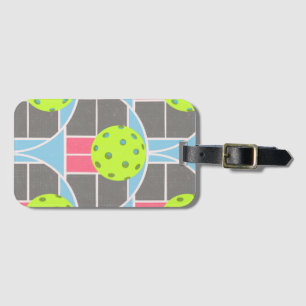Moderne Pickleball-Skallopie-iPad Hüllen Gepäckanhänger