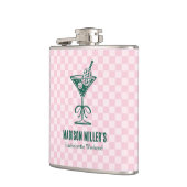 Moderne Pickleball- und Prosecco-Junggesellinnen-A Flachmann (Links)